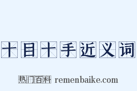 十目十手近义词是什么意思的图片